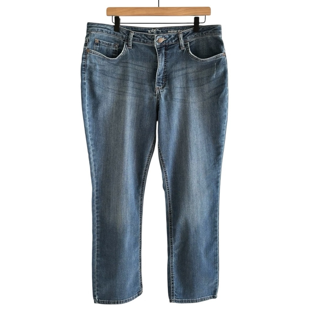 Riders by Lee Womens Jeans 16P Petite Mid Rise Straight Leg Stretch Denim Casual